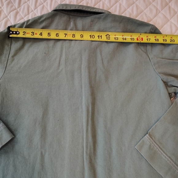 Tudor Court Embroidered Green Jean Jacket Size L - Picture 6 of 8